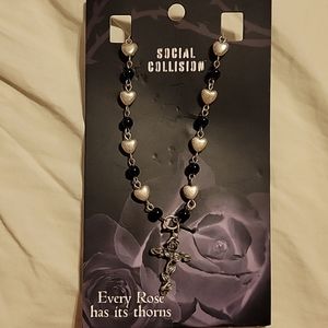 Rose Cross Necklace